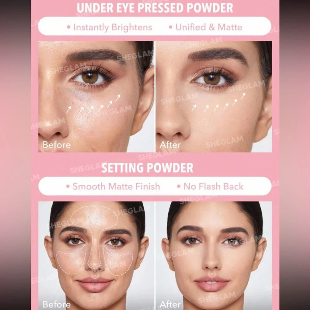 SHEGLAM Insta-Ready Face & Under Eye Setting Powder Duo